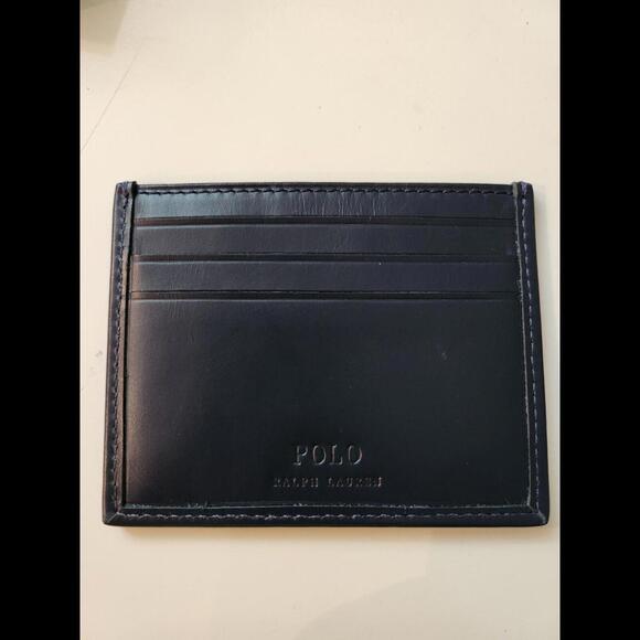Polo Ralph Lauren Navy LEATHER PONY LOGOS IN COLOR Wallet - Picture 4 of 4